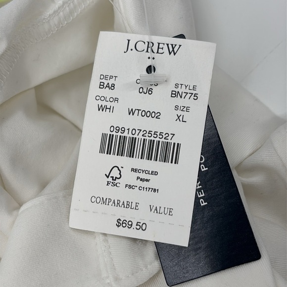 J Crew Factory Performance polo shirt in White size XL NWT BN775 - Picture 6 of 10